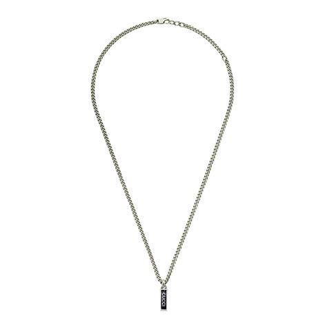 gucci with black enamel pendant|Gucci pendant men.